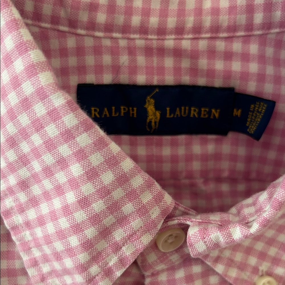 Ralph Lauren Blue Label Pink Checkered Men's Shirt - Picture 2 of 3